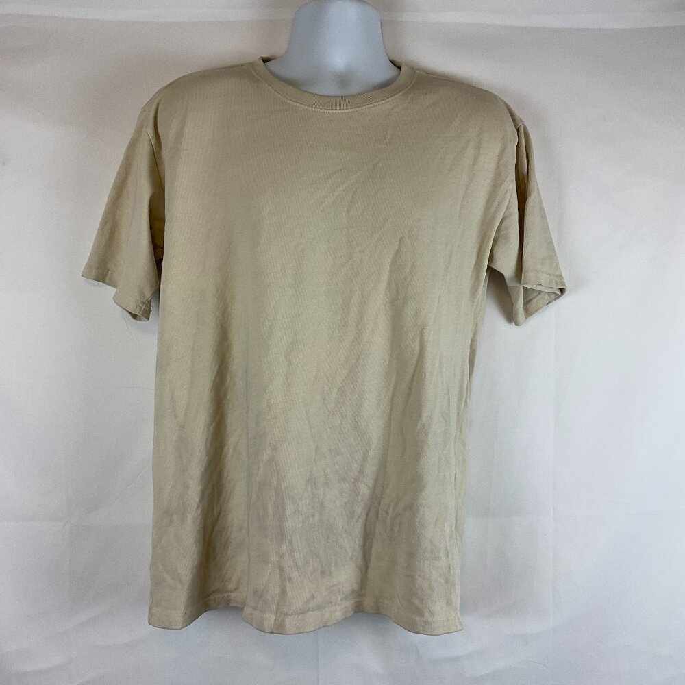 Good American Oversized Shirt 00/0 Beige Short Sleeve